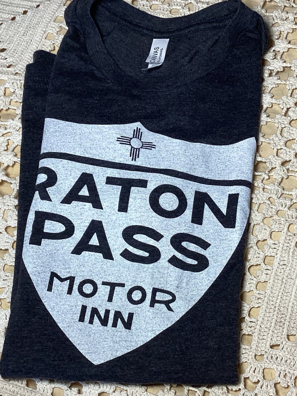 Raton Pass Motor Inn Shield Tee - Dark Heather